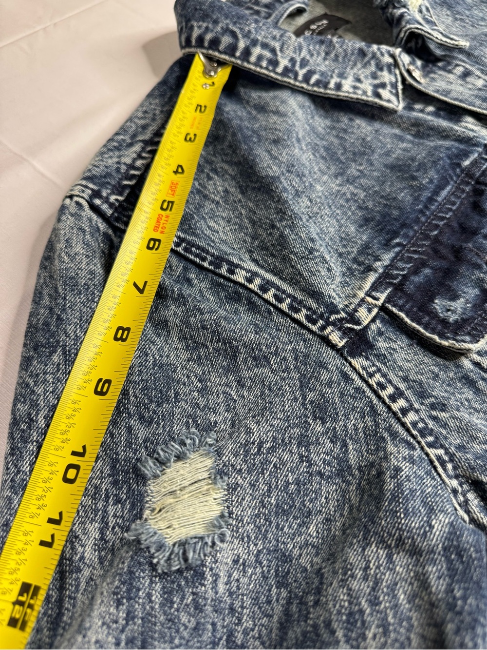 PacSun Distressed Acid-Wash Denim Jacket - Light Blue - Picture 6 of 10
